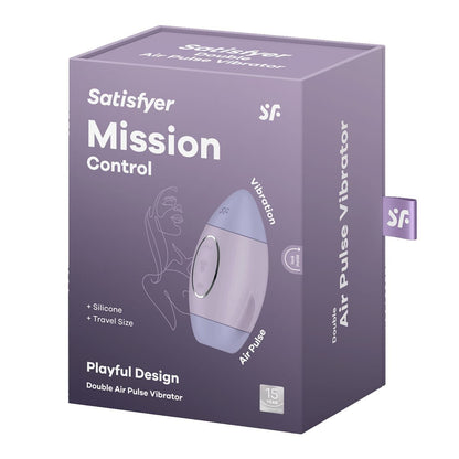 Вакуумний стимулятор з вібрацією Satisfyer Mission Control Violet, 2 незалежні мотори