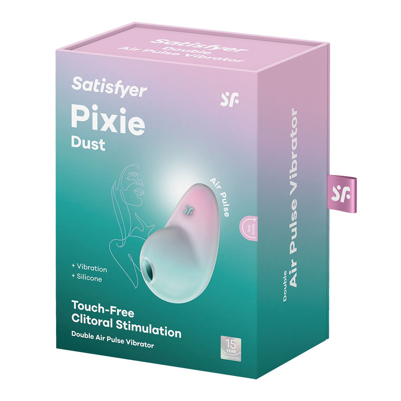 Вакуумний стимулятор з вібрацією Satisfyer Pixie Dust Mint/Pink