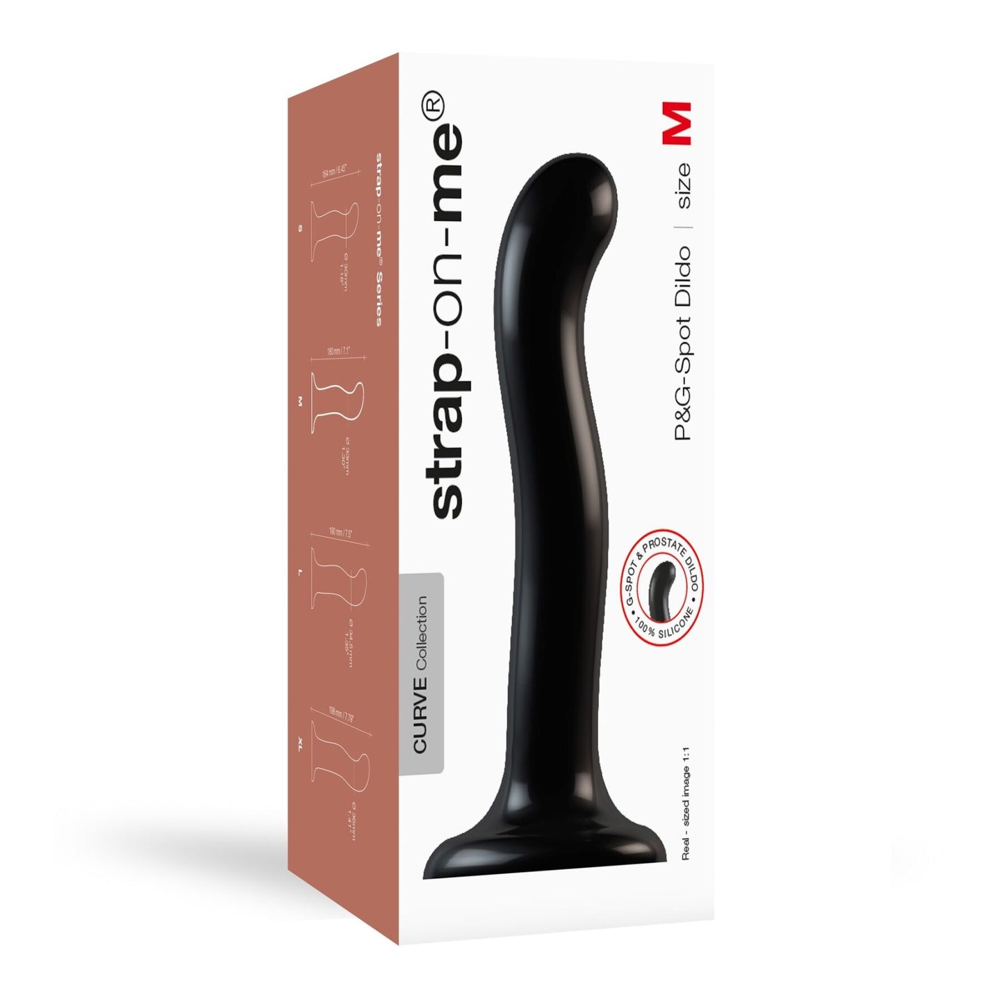 Насадка для страпона Strap-On-Me P&G-Spot Dildo, силикон, размер M