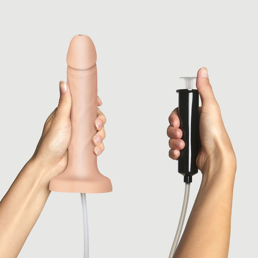 Фалоімітатор, що кінчає Strap-On-Me Squirting Cum Dildo Realistic Vanilla, діам. 3,5 см, силікон