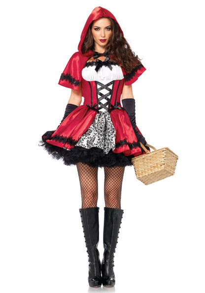 Еротичний костюм Червоної шапочки Leg Avenue Gothic Red Riding Hood XL, сукня, накидка