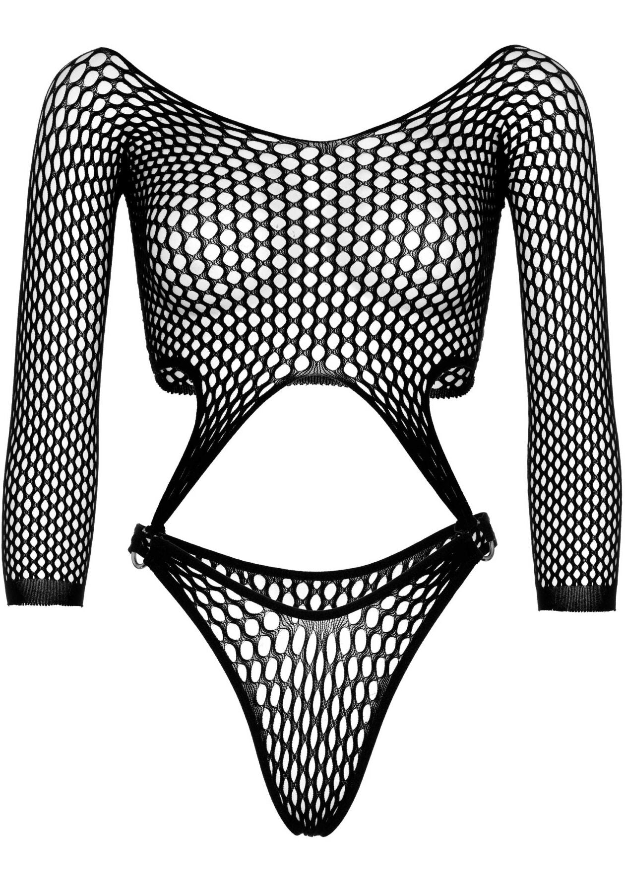 Еротичне боді Leg Avenue Top bodysuit with thong back Black