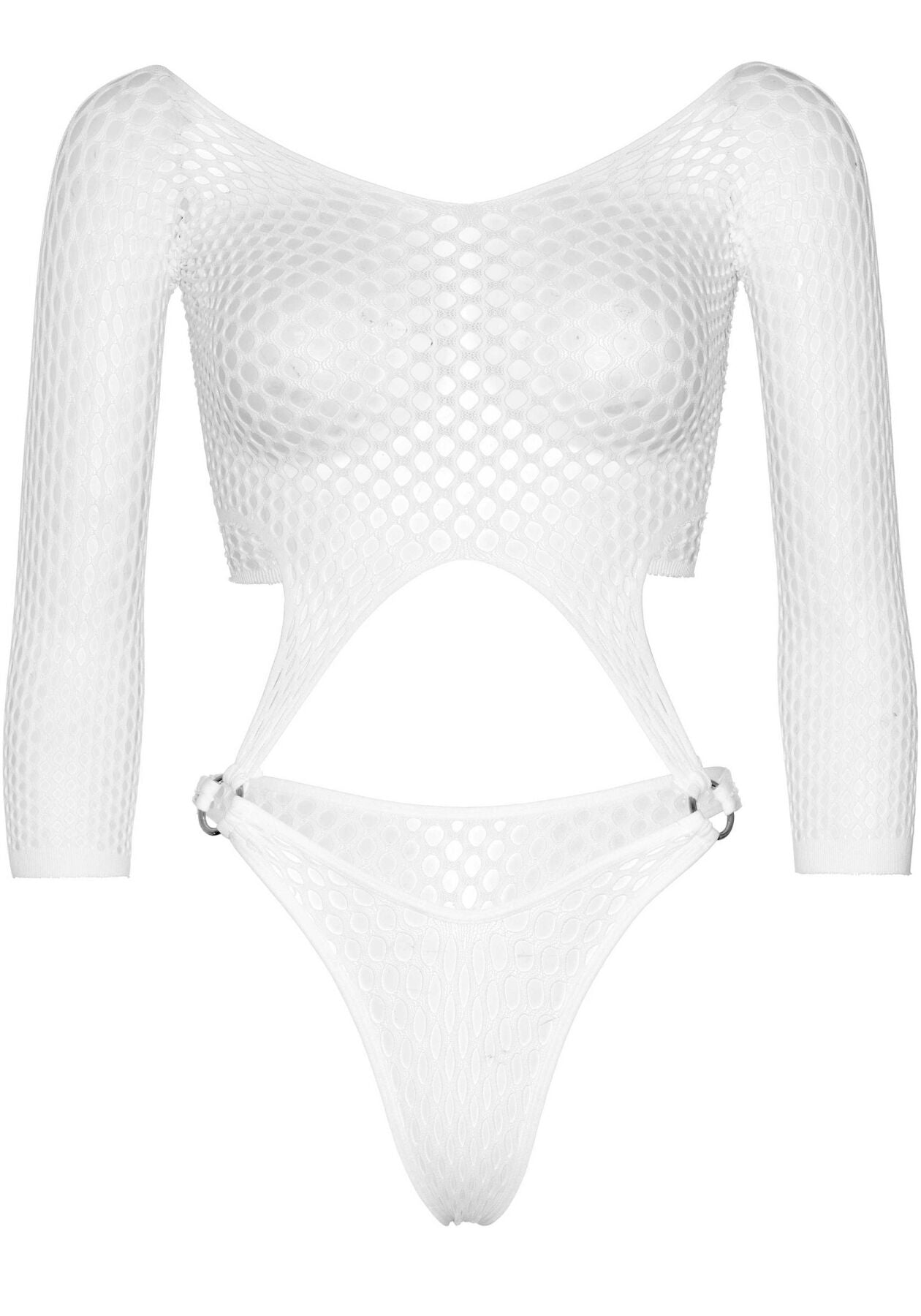 Еротичне боді Leg Avenue Top bodysuit with thong back White