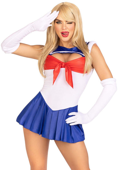 Еротичний костюм Сейлор Мун Leg Avenue Sexy Sailor S, сукня, рукавички, бант