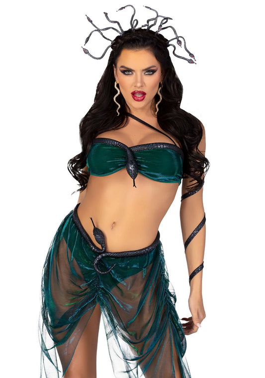 Еротичний костюм Медузи Горгони Leg Avenue Medusa Costume XS, топ, спідниця, нарукавники, прикраси