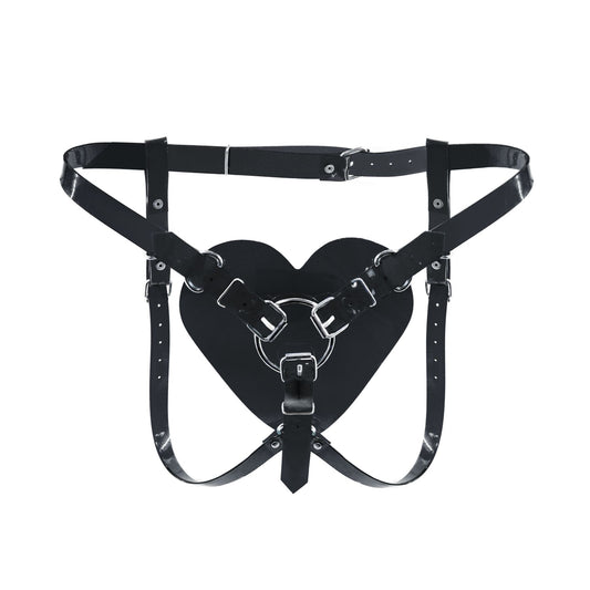 Трусики Серце для страпону Feral Feelings - Hearts Strap-on Belt Black