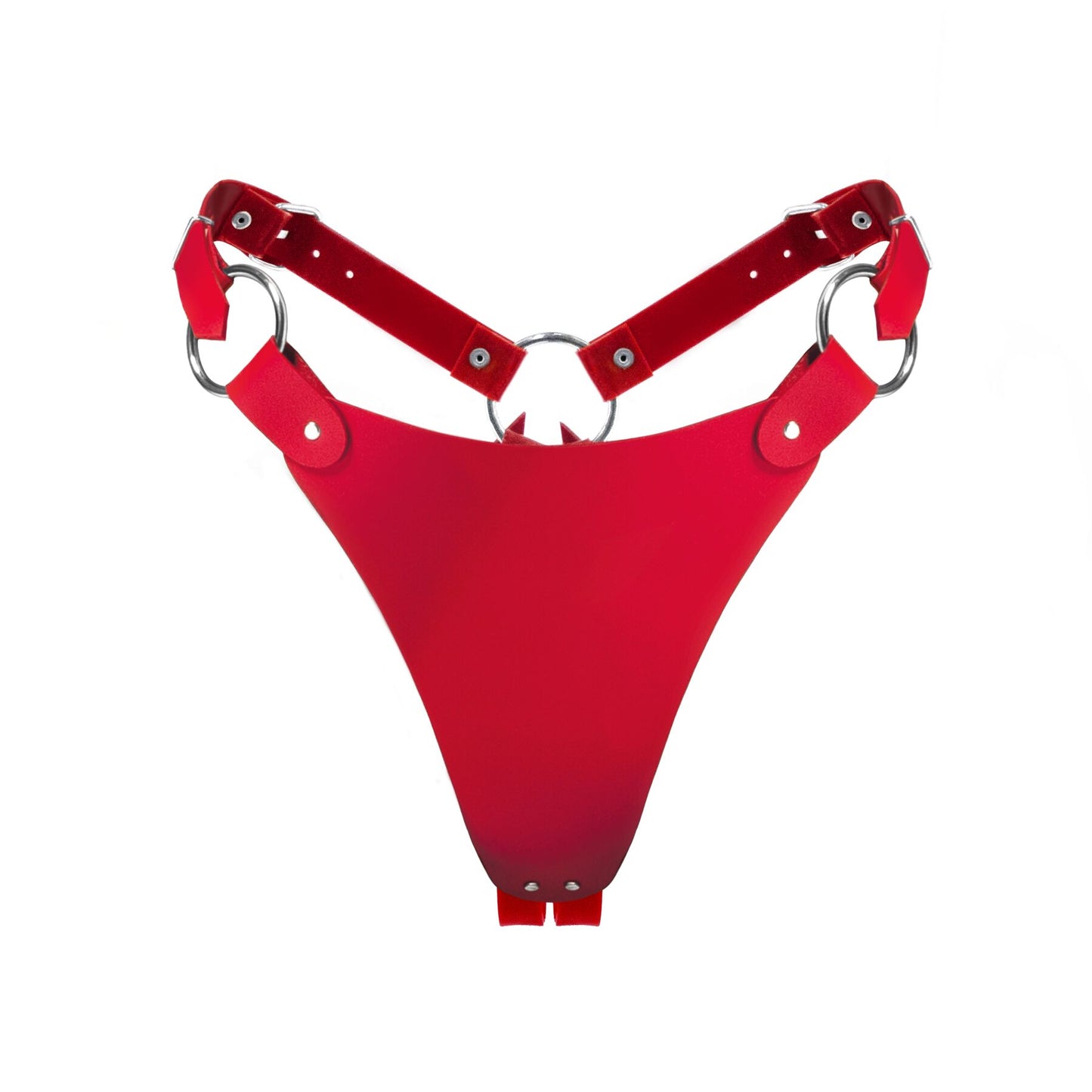 Трусики з натуральної шкіри Feral Feelings - String Bikini Red