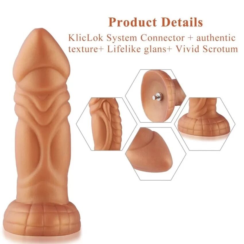 Силіконовий дилдо з вібрацією Hismith Slightly Curved Vibrating Silicone Dildo Monster Series