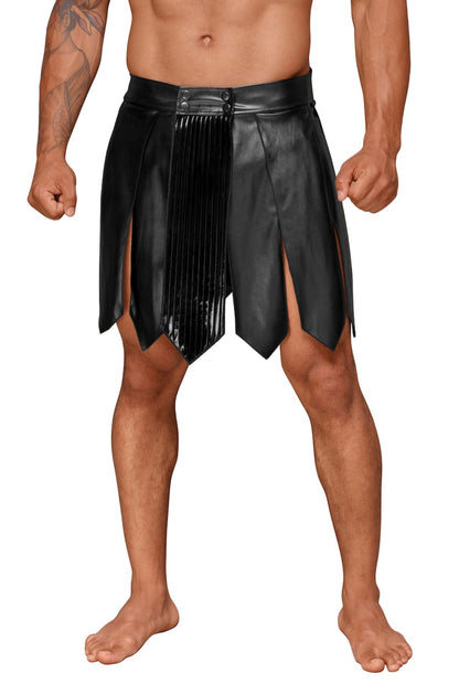 Чоловіча спідниця гладіатора Noir Handmade H053 Eco leather men's gladiator skirt - S