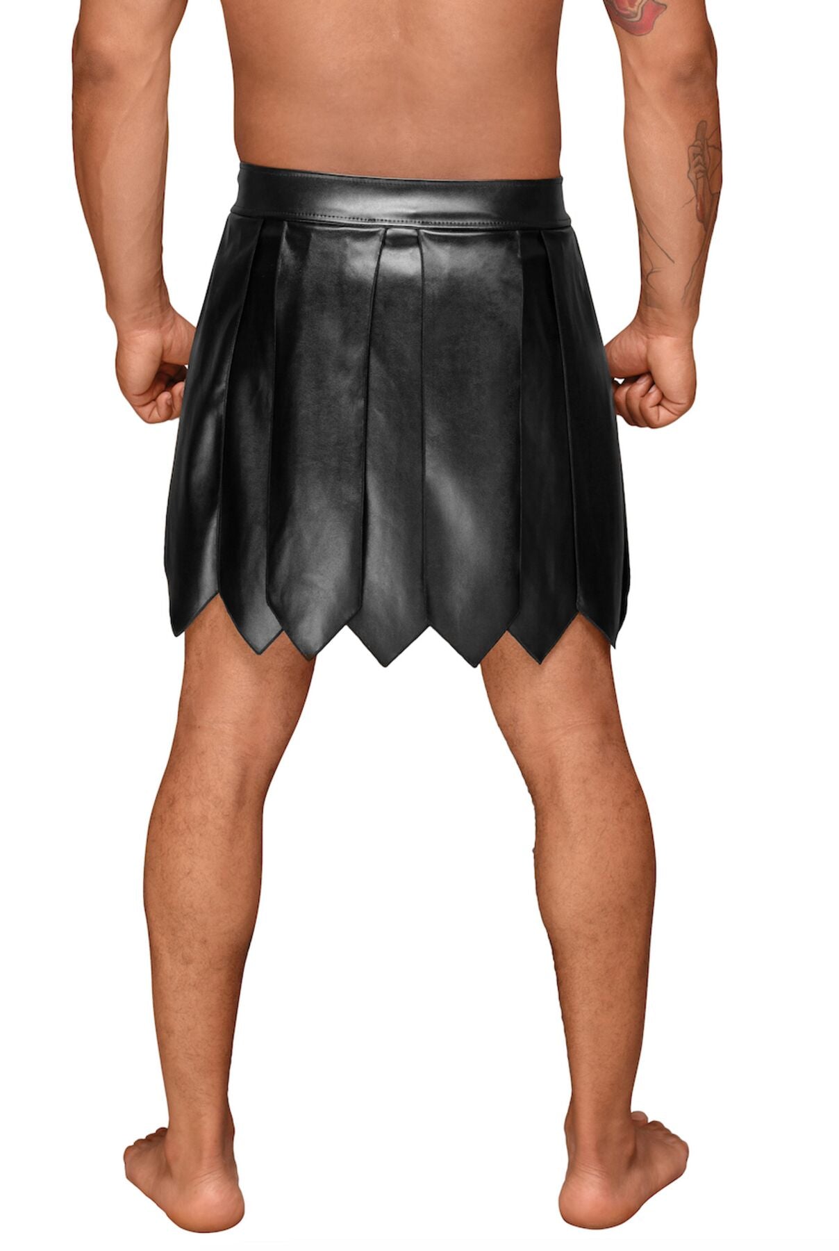 Чоловіча спідниця гладіатора Noir Handmade H053 Eco leather men's gladiator skirt - S