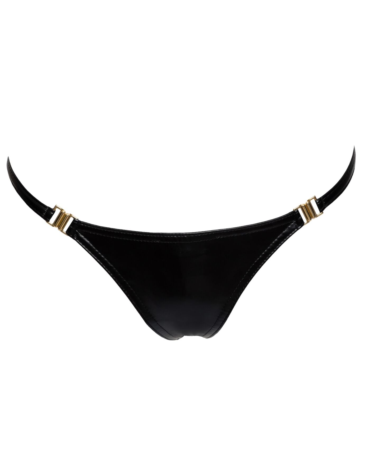 Трусики Noir Handmade P008 Powerwetlook panty with gold clasp - XXL