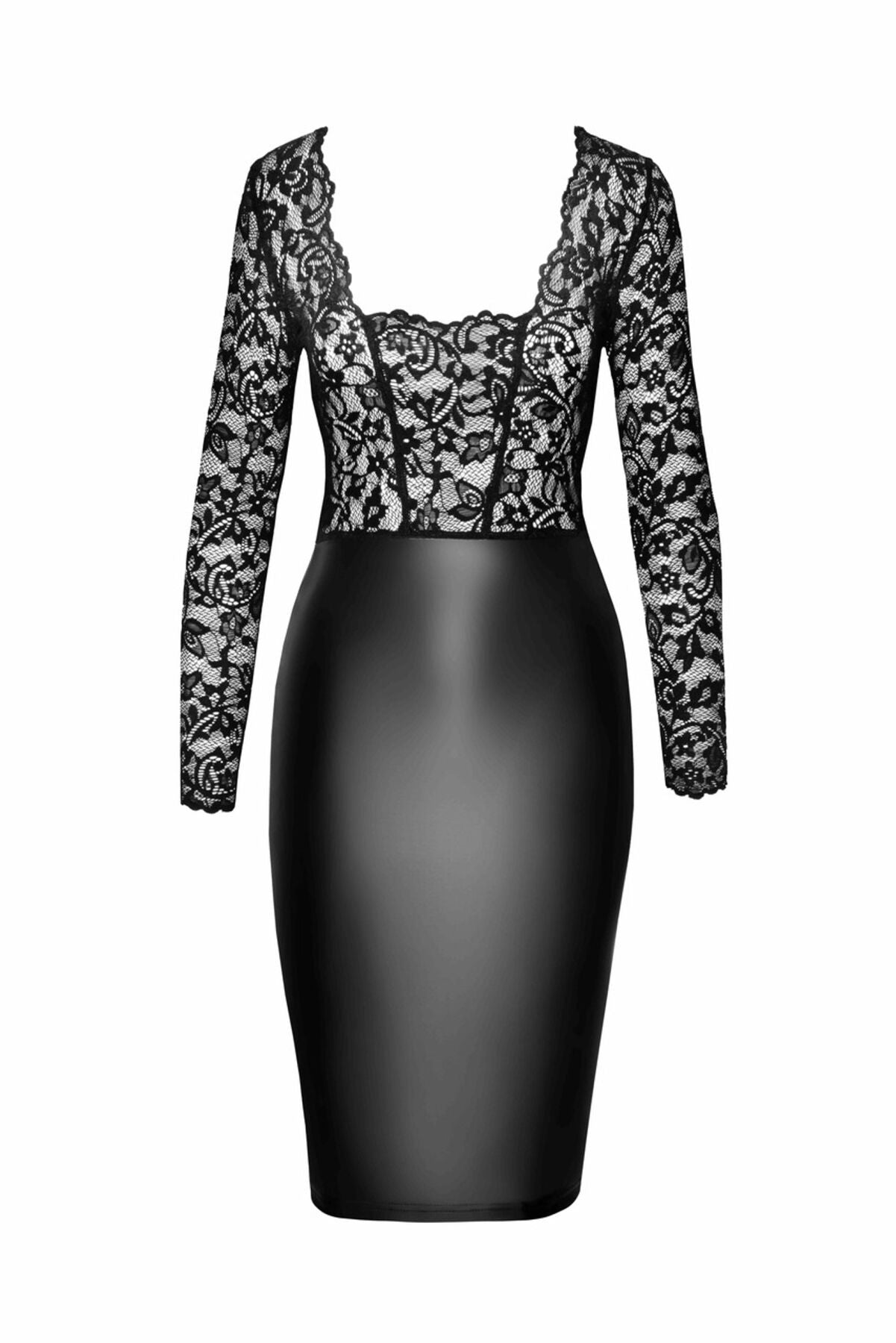 Сукня Noir Handmade F295 Euphoria lace and wetlook midi dress - S