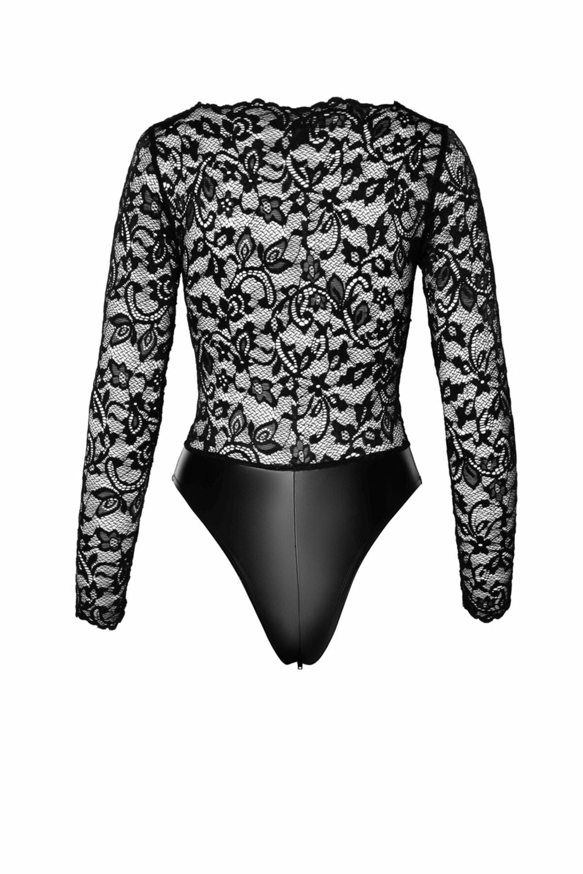 Боді Noir Handmade F296 Psyche bodysuit of lace and wetlook - M