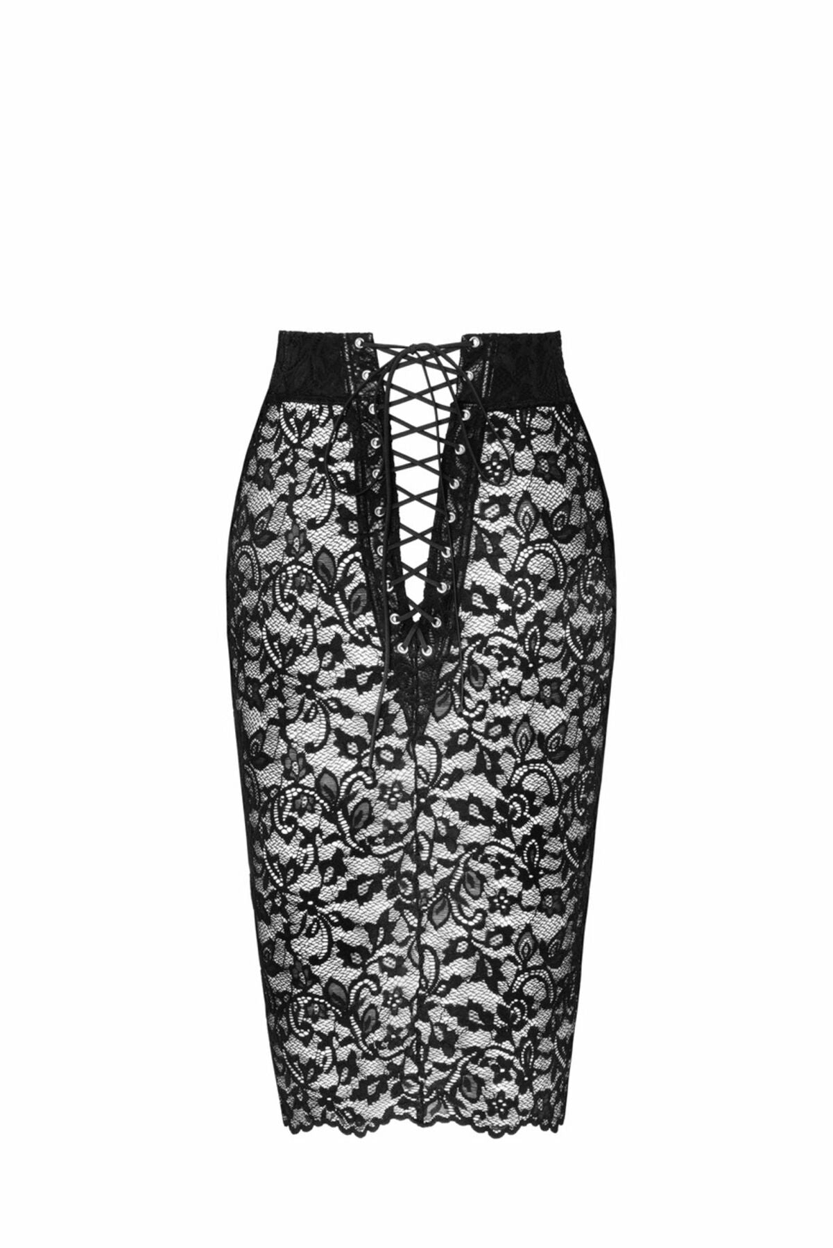 Спідниця Noir Handmade F302 Ambivalence lace up midi skirt - S