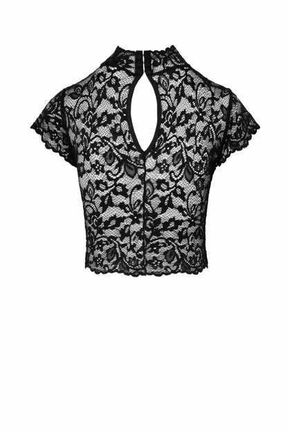 Топ Noir Handmade F303 Essence lace top with high collar - S