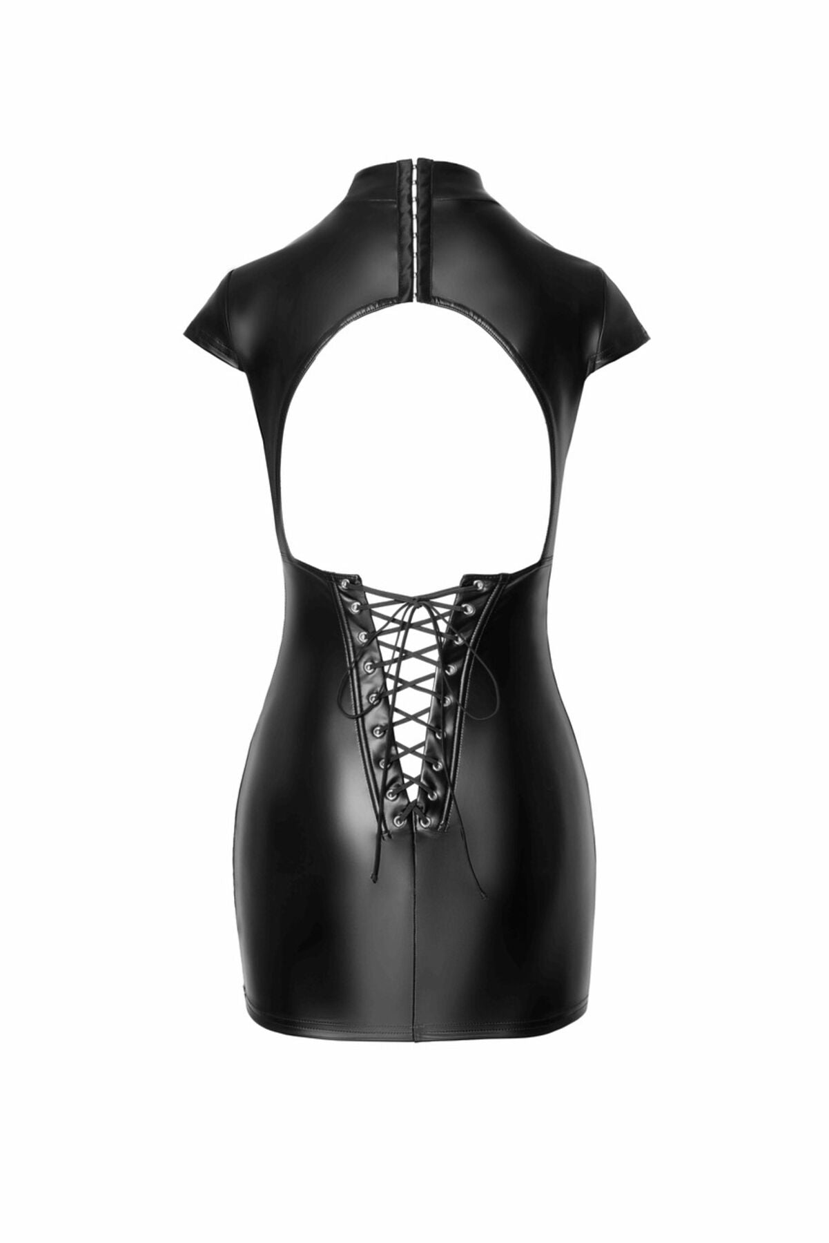 Сукня Noir Handmade F309 Fantasy wetlook mini dress with lace up back - S