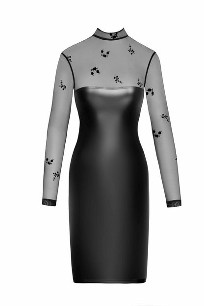 Сукня Noir Handmade F310 Sublime wetlook and flocked mesh midi dress - S