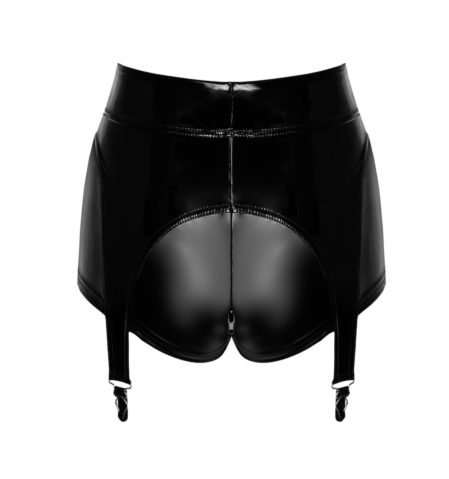 Шортики Noir Handmade F325 Glam suspender wetlook and vinyl shorts - S