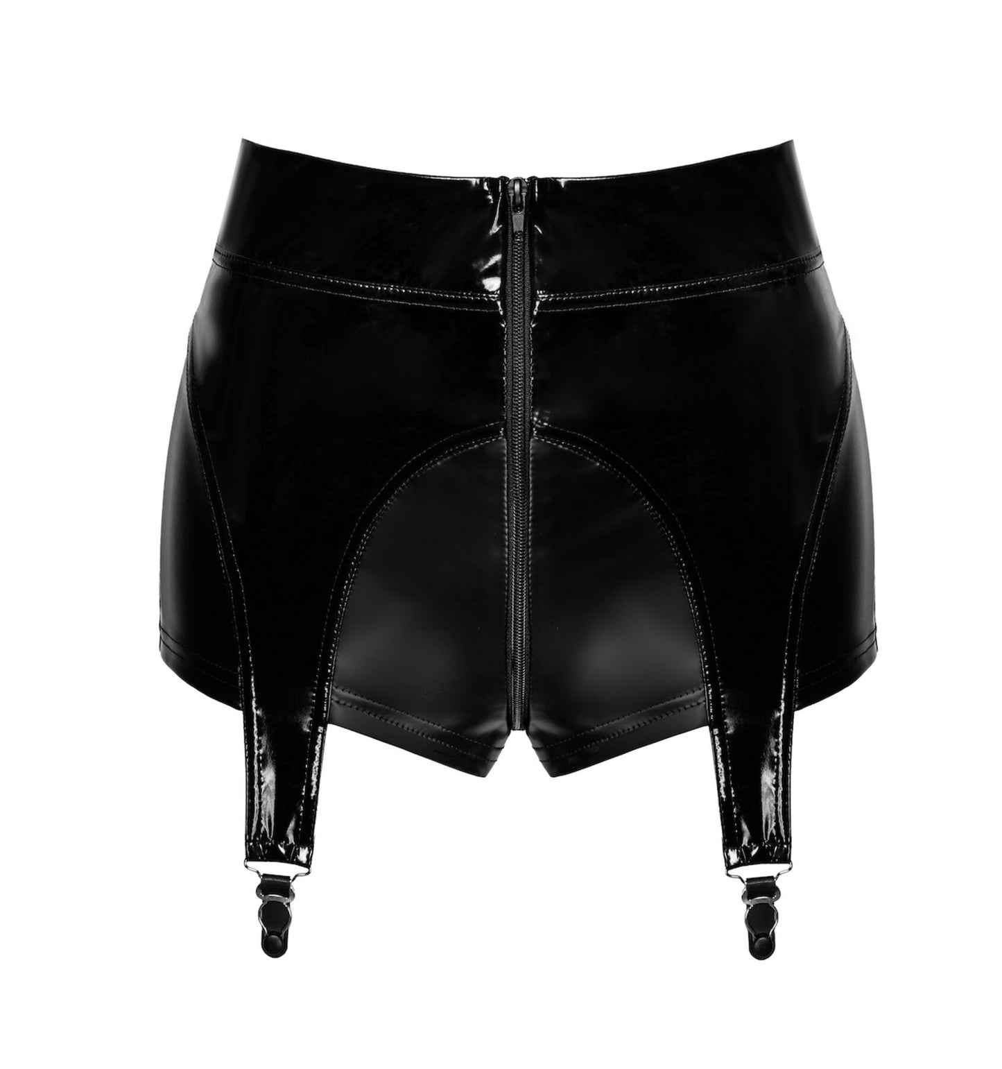 Шортики Noir Handmade F325 Glam suspender wetlook and vinyl shorts - M