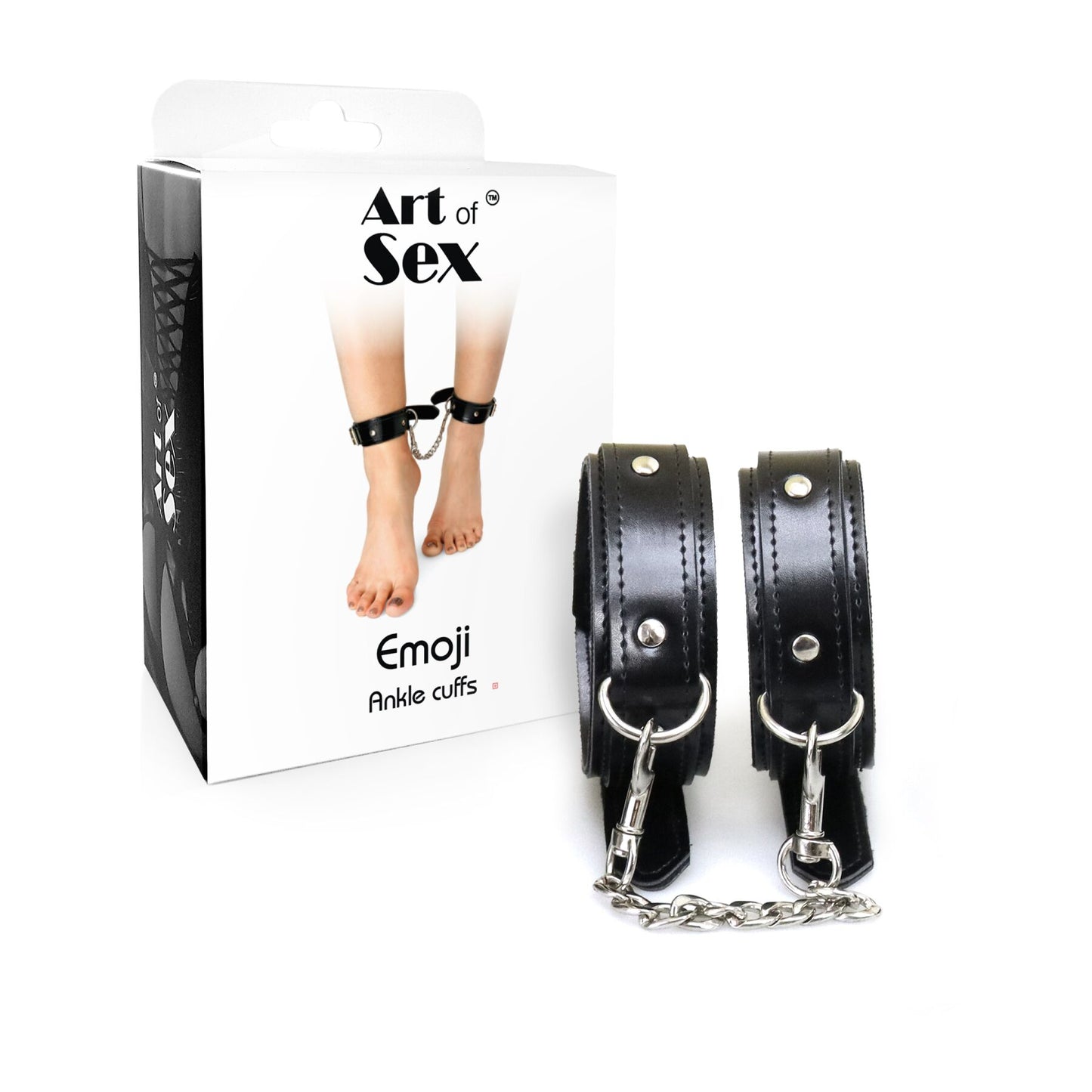 Поножі з екошкіри Art of Sex - Legcuffs Emoji