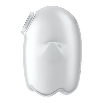 Вакуумний кліторальний стимулятор із вібрацією Satisfyer Glowing Ghost White