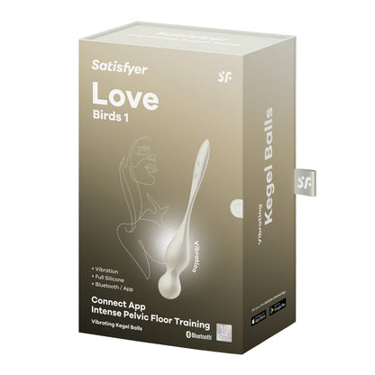 Вагінальні кульки з вібрацією Satisfyer Love Birds 1 Connect App White