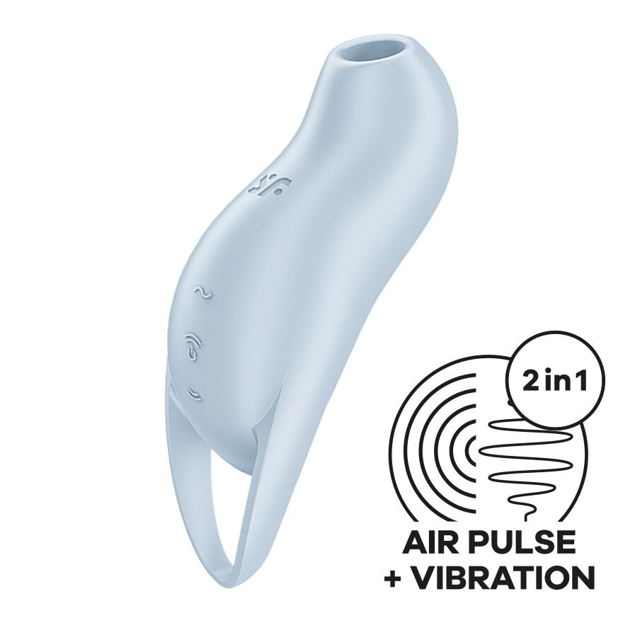 Вакуумний кліторальний стимулятор із вібрацією Satisfyer Pocket Pro 1 Blue