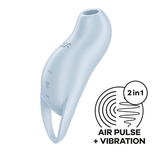 Вакуумний кліторальний стимулятор із вібрацією Satisfyer Pocket Pro 1 Blue