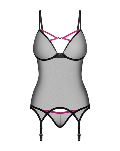 Корсет Obsessive Novenes corset & thong XS/S