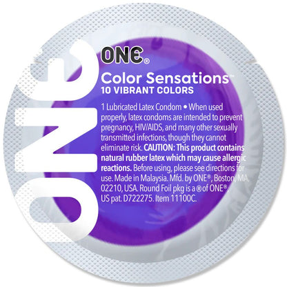 Презерватив ONE Color Sensations - Pick ONE (Purple) 1 шт