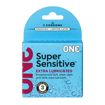 Презервативи ONE Super Sensitive 3 шт, картонна коробка