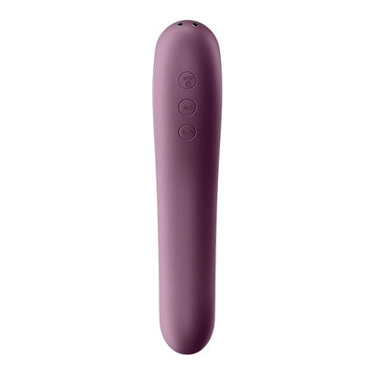 Вакуумний стимулятор з вібрацією Satisfyer Dual Kiss Wine Red