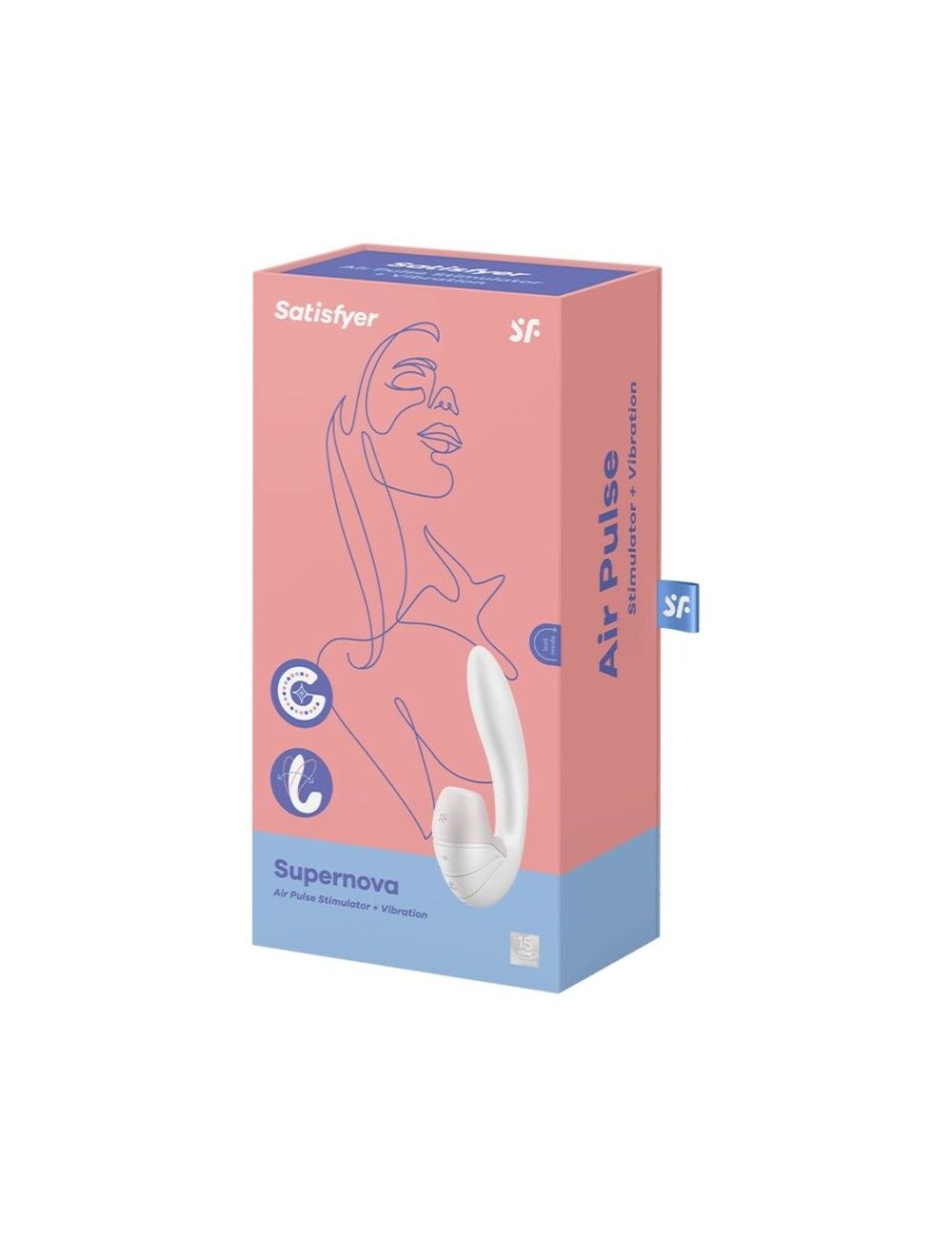 Вакуумний вібратор Satisfyer Supernova White, 2 положення ствола