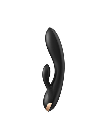 Смарт вібратор-кролик із подвійним відростком Satisfyer Double Flex Black