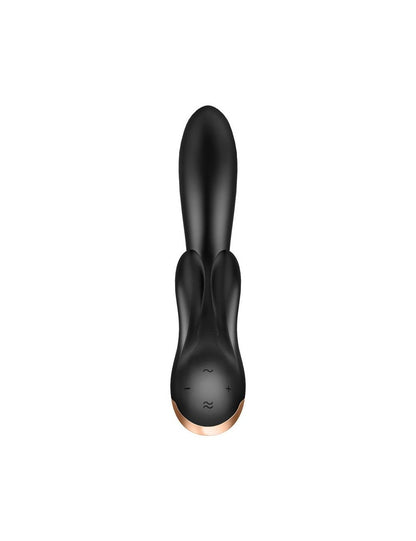 Смарт вібратор-кролик із подвійним відростком Satisfyer Double Flex Black