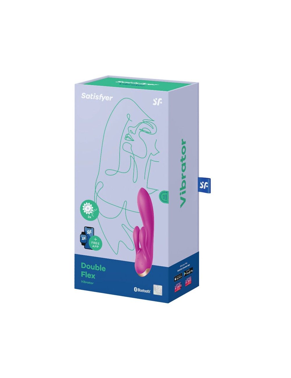 Смарт вібратор кролик із подвійним відростком Satisfyer Double Flex Violet