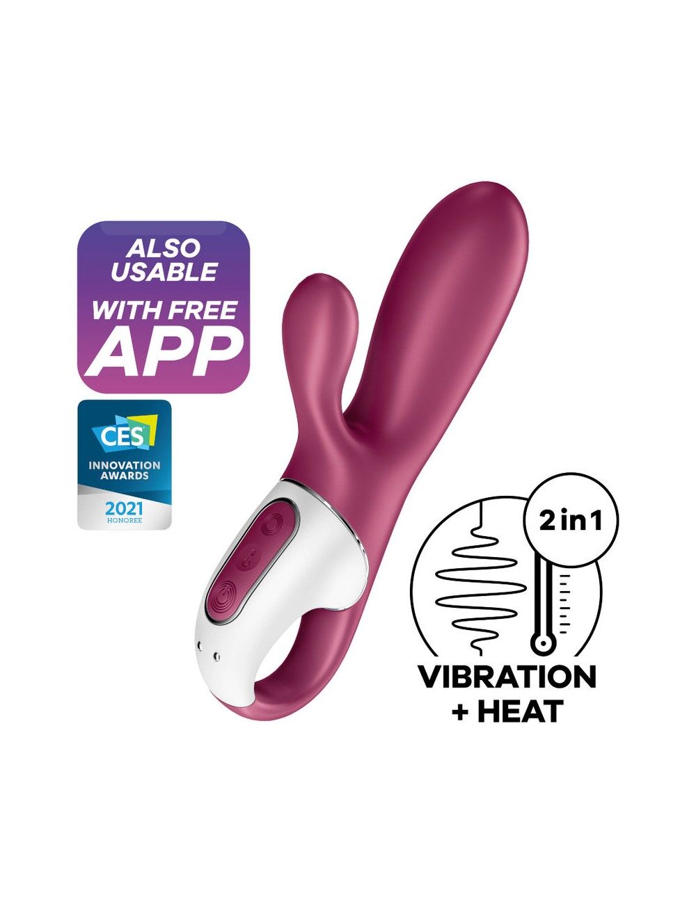 Смарт вібратор кролик із підігрівом Satisfyer Hot Bunny